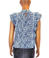 Veronica Beard Clothing XXS | US 0 Blue Floral Blouse