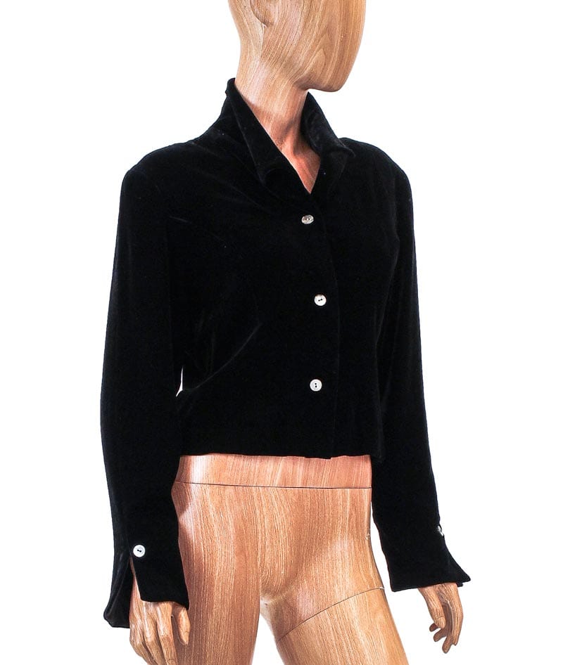 VICTOIRE Clothing Small | US 4 I IT 40 Velvet Blazer with Silk Lining