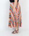 Victoria Beckham Clothing Medium | US 8 Pleated Striped Midi Skirt