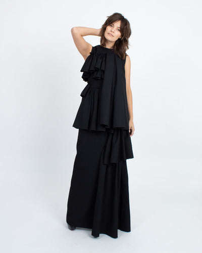 Viktor & Rolf Clothing Small Black Layered Gown