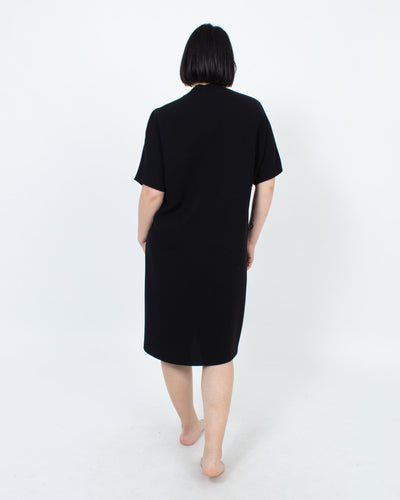 Vince Clothing Medium Black Short Sleeve Shift Dress
