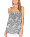 Vince Clothing Medium Blue Vintage Floral Tank