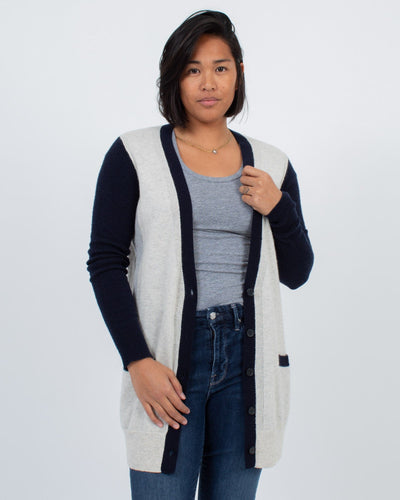 Vince Clothing Medium Color Block Cardigan