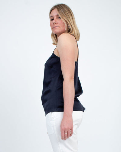 Vince Clothing Medium Navy Sleeveless Blouse