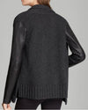 Vince Clothing Small Leather Sleeve Cardigan