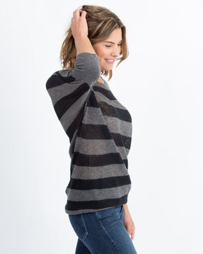 Vince Clothing Small Striped Dolman Sleeve Tee