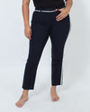Vince Clothing XL | US 12 Navy Racer Stripe Trousers