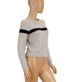 Vince Clothing XS Crew Neck Terry Stripe Sweater