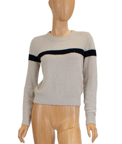 Vince Clothing XS Crew Neck Terry Stripe Sweater