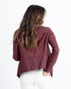 Vince Clothing XS Maroon Leather Jacket