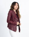 Vince Clothing XS Maroon Leather Jacket