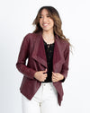 Vince Clothing XS Maroon Leather Jacket