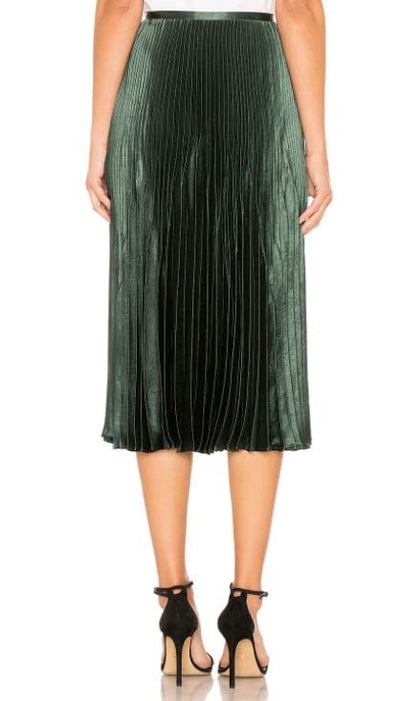 Vince Clothing XS | US 0 "Chevron" Pleated Midi Skirt