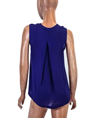 Vince Clothing XXS Pleated Silk Tank