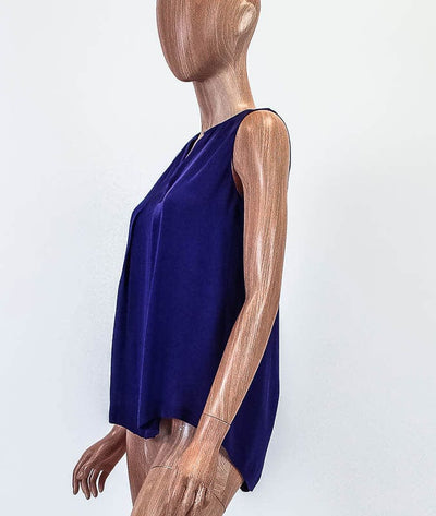 Vince Clothing XXS Pleated Silk Tank