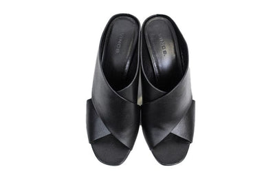 Vince Shoes Small | US 7.5 I IT 37.5 Black Leather Mules