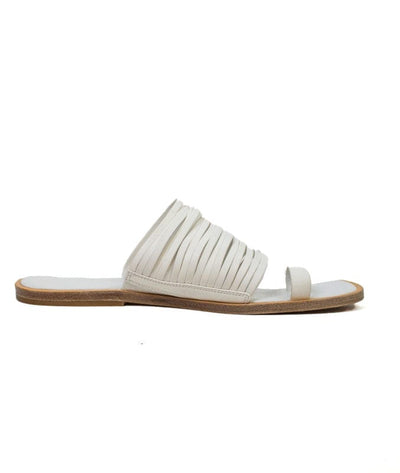 Vince Shoes Small | US 7 I EUR 37 White Leather Strap Slide On Sandals