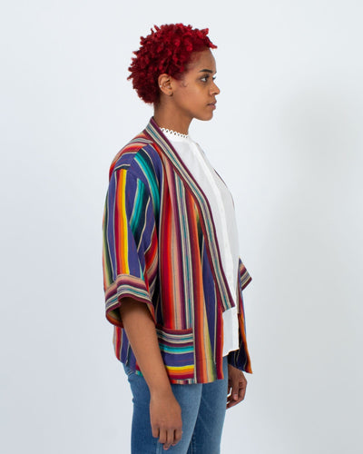 WARM Clothing Medium Mutlicolor Striped Jacket