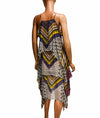 WARM Clothing XS | US 0 Spaghetti Strap Printed Dress with Asymmetrical Hem