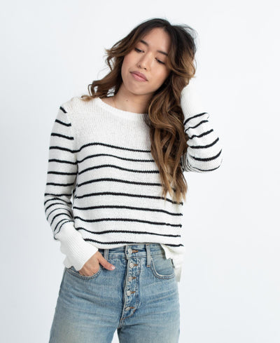 White + Warran Clothing XS Open Weave Knit Sweater