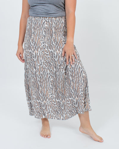 Wilfred Clothing Large | US 10 Printed Maxi Skirt