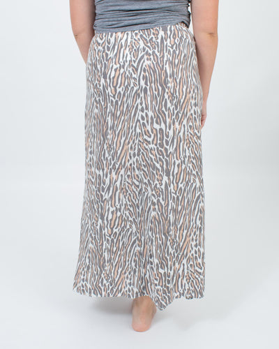 Wilfred Clothing Large | US 10 Printed Maxi Skirt