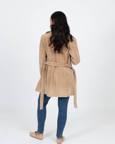 Wilsons Leather Clothing Small Suede Trench Coat