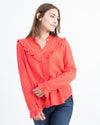 XíRENA Clothing Large Cotton Top with Ruffle Accents