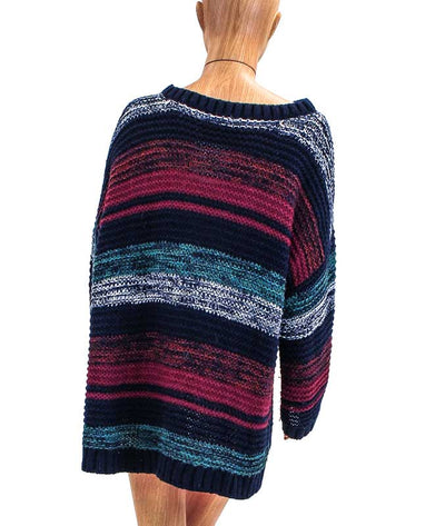 XíRENA Clothing Medium Round Neck Multi Striped Sweater