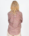 XíRENA Clothing Small Silk Blend Printed Button Down