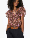 XíRENA Clothing Small "Sumer Batik" Ruffle Cotton Top