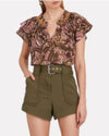 XíRENA Clothing Small "Sumer Batik" Ruffle Cotton Top