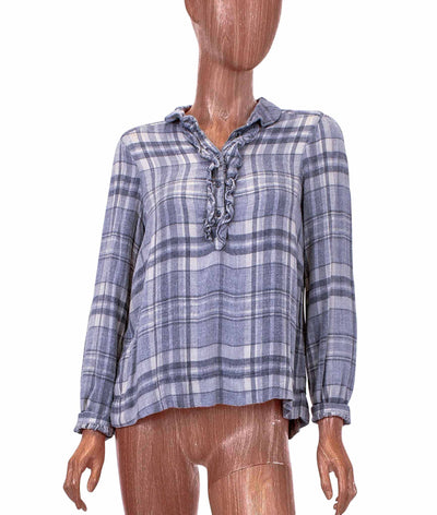 XíRENA Clothing XS Soft Plaid Henley Blouse