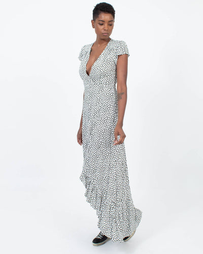 XIX Palms Clothing Small Printed Wrap Dress