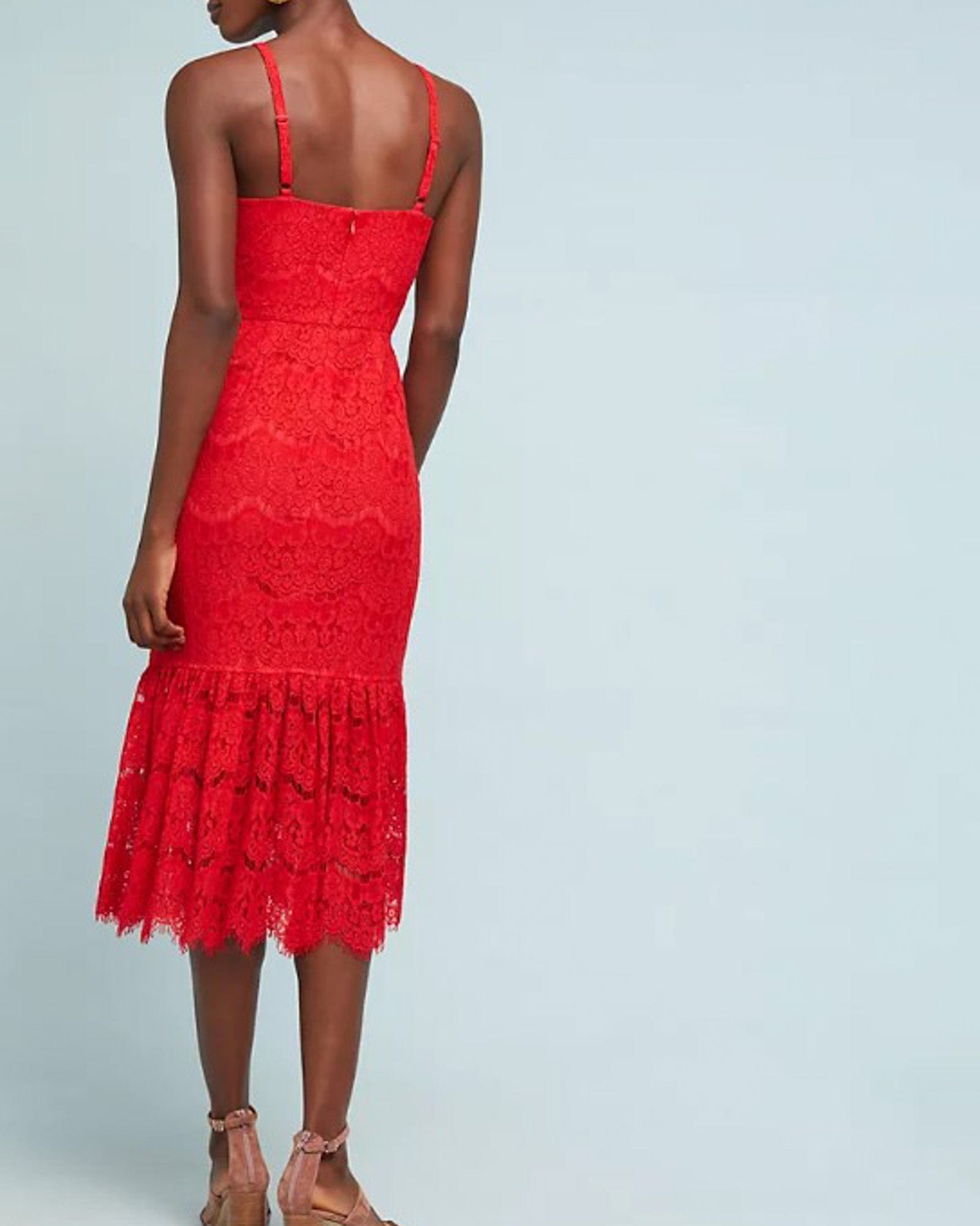 Yumi red on sale lace dress