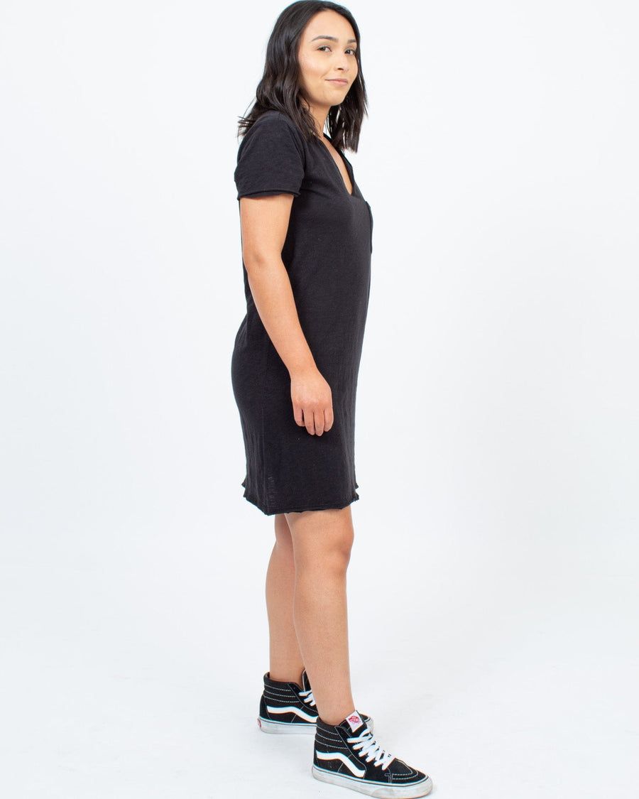 Z Supply Clothing XS Short Sleeve V-Neck Pocket Tee Dress