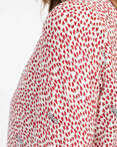 Zadig & Voltaire Clothing Small "Tink Heart-Print" Blouse