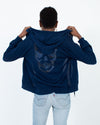 Zadig & Voltaire Clothing XS Cashmere Navy Zip Hoodie