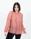 Zimmermann Clothing Medium Silk Pleated Ruffle Blouse