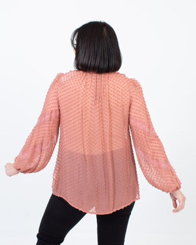 Zimmermann Clothing Medium Silk Pleated Ruffle Blouse
