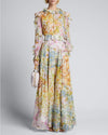 Zimmermann Clothing XS "Super Eight" Belted Floral Maxi Skirt